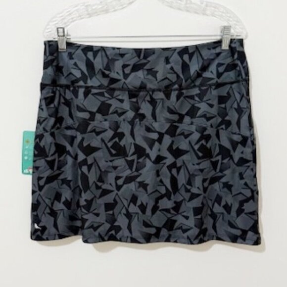 18 Birdies Theresa Skort Black & Gray Geometrical Golf Tennis Size L - Picture 2 of 7